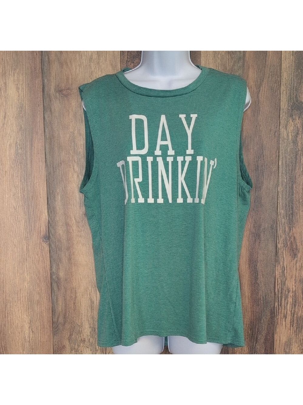 Casual Green "Day Drinkin" Muscle Tee XL M246